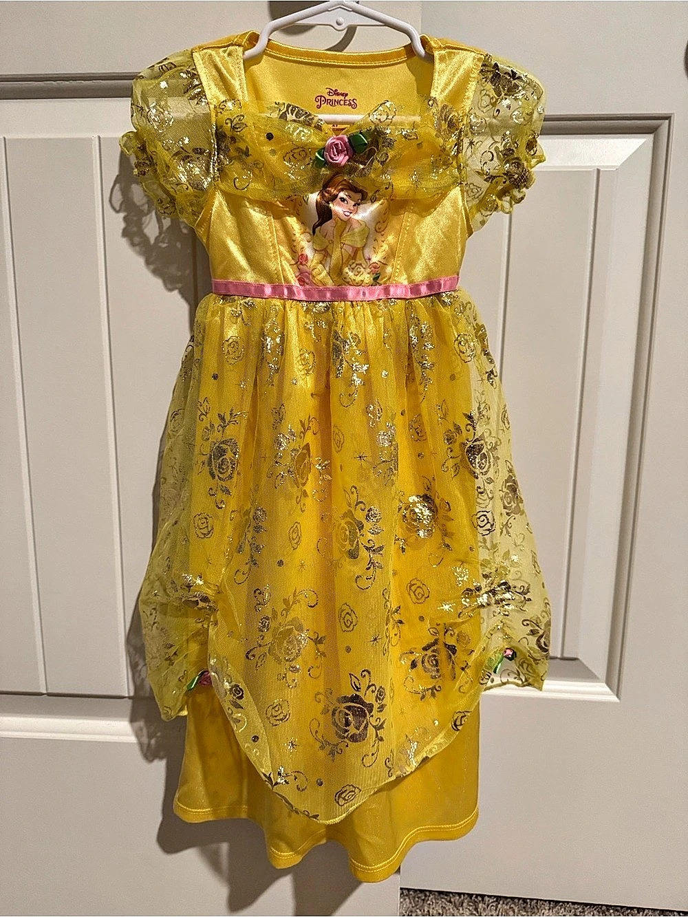Disney Princess Belle Yellow Glitter Dress – Beauty and the Beast Costume